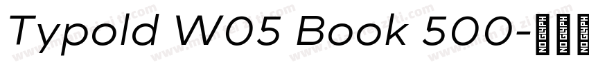 Typold W05 Book 500字体转换